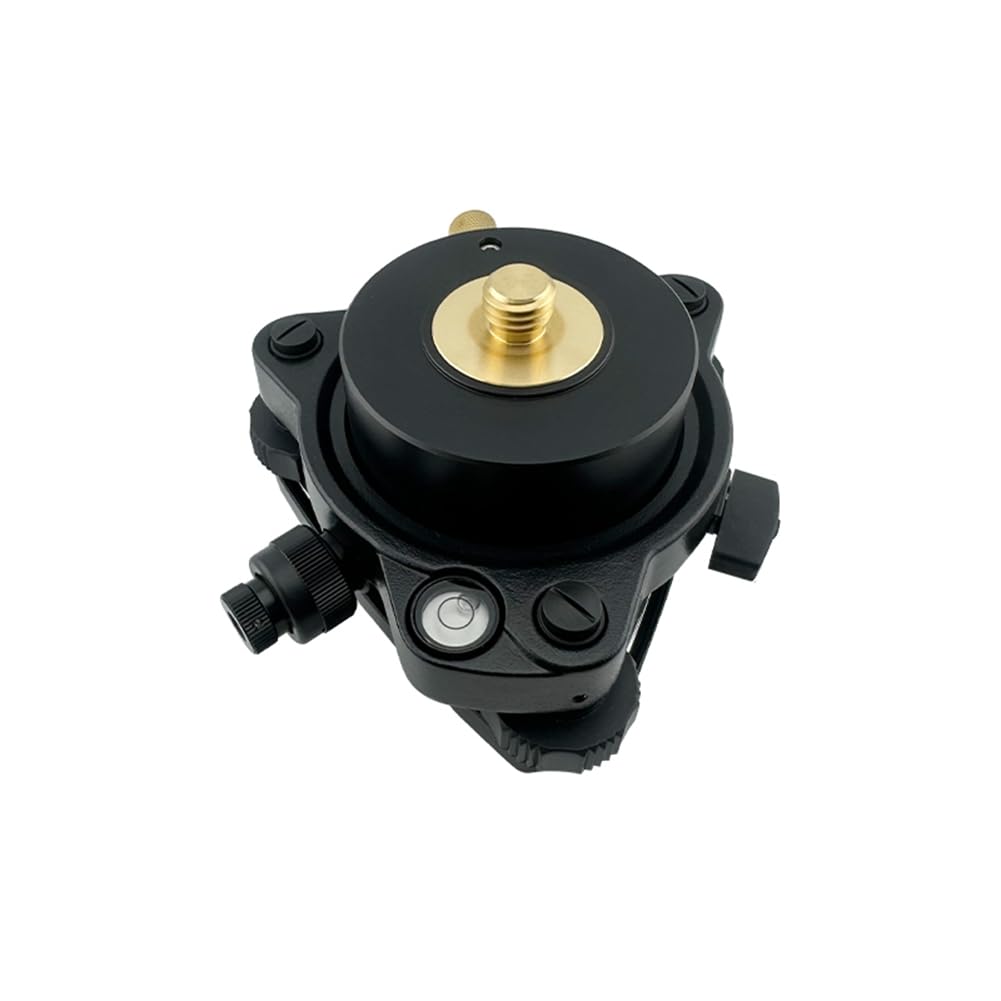Schwarzer Tribrach-Adapter mit Optischem Lot, Drehbarem DREI-Klauen-System und 5/8" X11 Schraube für GPS GNSS.