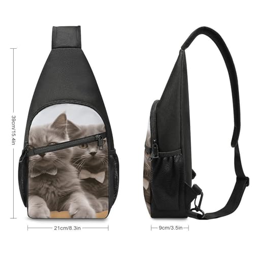 Funny Cats Mochila Bandolera Ligera para Senderismo miniatura 2
