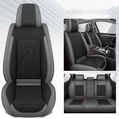 日産 セレナC27 C24 C25 C26〜現行に適用車 シートカバー カーシートカバー 汎用 車 クッション 車 座布団 防水 全天候型 車 シートカバー 汚れ防止 取付簡単 滑り止め 収納便利 車 シートカバー 軽/普通車適用(黒灰,枕なし)