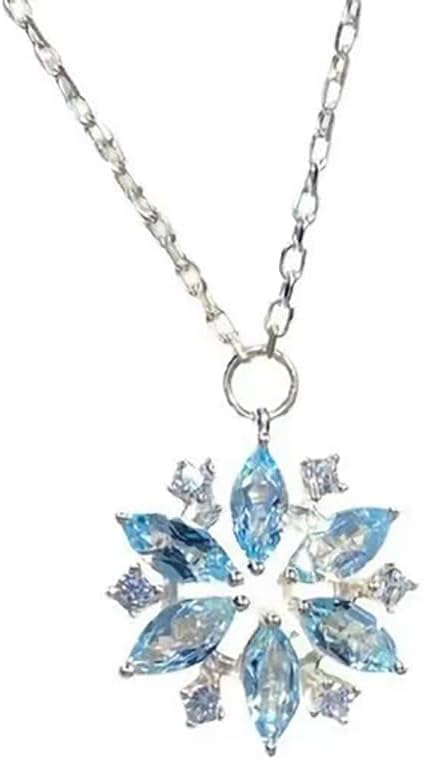 XFSRG Exquisite Schneeflocken Halskette für Mädchen aus Silber...