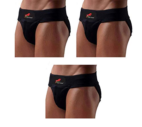 Image of JUST RIDER Gym Cotton Supporter with Cup Pocket Athletic Fit Brief Multi Sports Underwear Outdoor Inner and Wear Soft Underpants