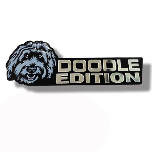 Image of Car Emblem: Dog Car Badge Laser Cutting Emblem Cool Decals Trucks German Shepherd Badge Corgi Edition Doodle Golden Retriever Vehicles Dachshund Addition Rottweiler (Doodle)