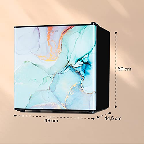Klarstein CoolArt Koel-Vriescombinatie - Koelkast met 2 Koelniveaus, Frontdesign, Thermostaat met 5 standen, 0 tot 10 °C, Inhoud: 45 Liter, Motief: Pastel - Afbeelding 7