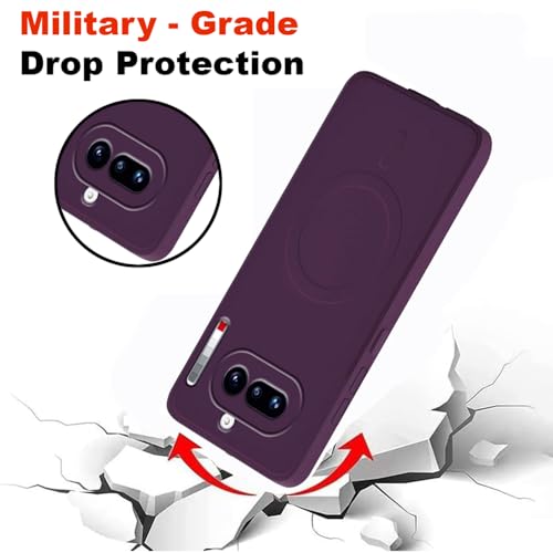 Image of Back with Nothing Phone (4a) 5G | MagFit Ring Design (Non-Magnetic) | Shockproof Case | Anti-Slip Grip | Raised Camera Edges | Slim Protective Case for Nothing Phone (4a) 5G (Purple)