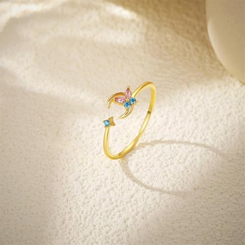 Anillo de compromiso marquesa en oro amarillo Au375 y Au585 4
