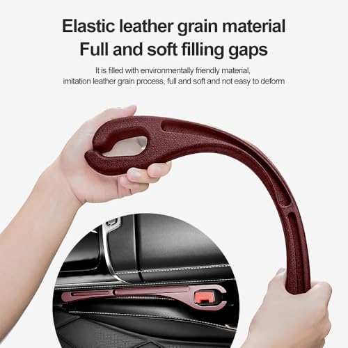 Image of Car Seat Gap Filler Organizer with Phone Holder, Upgrade Version, Prevents Falling, Black, Set of 2 (SA-4)