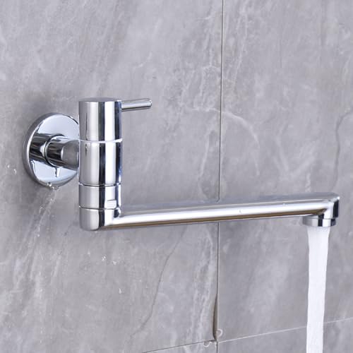 Grifo de cocina gris monomando de pared acabado mate moderno G1/2 3
