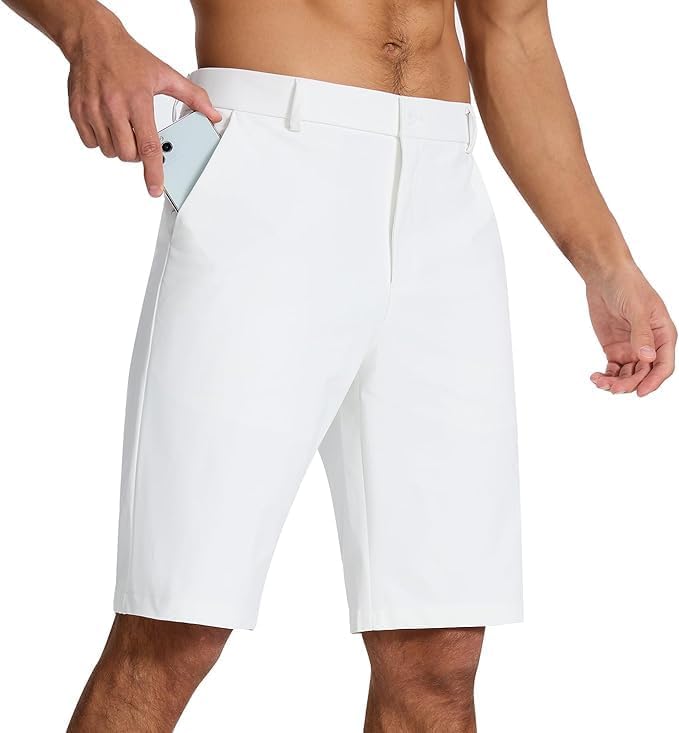Men's Classic Fit 7/9/11 Inch Golf Shorts Lightweight Long Stretch Hiking Short with 4 Pockets for Casual Work