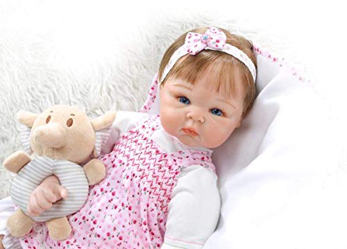 DFJU 20inch Rare Alive Soft Gentle Touch Silikon Vinyl Reborn Babypuppen Sammlerfotografie Training Gewichtete… – Bild 6