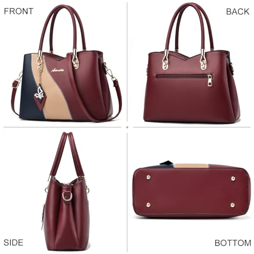 Bolso Tote de PU para mujer con asa superior miniatura 4