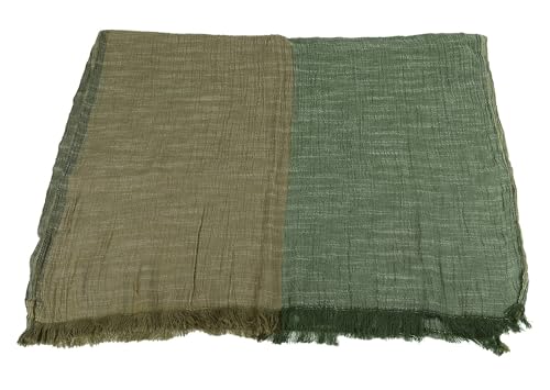GERINLY Color Block Spring Scarf for Men Long Neck Wraps Shawl Urbanstyle Scarf Gift for Men, Q-armygreen, M