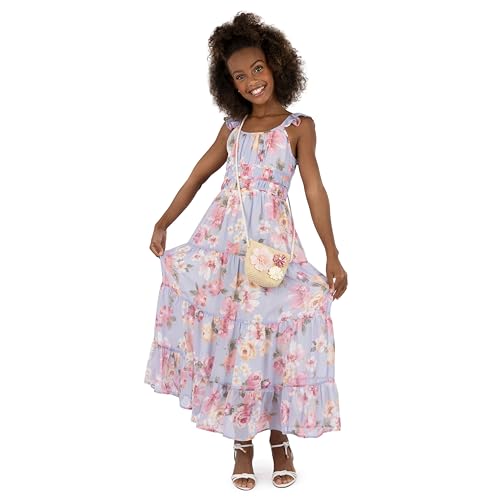 Speechless Girls' Flutter Sleeve Chiffon Maxi Dress3