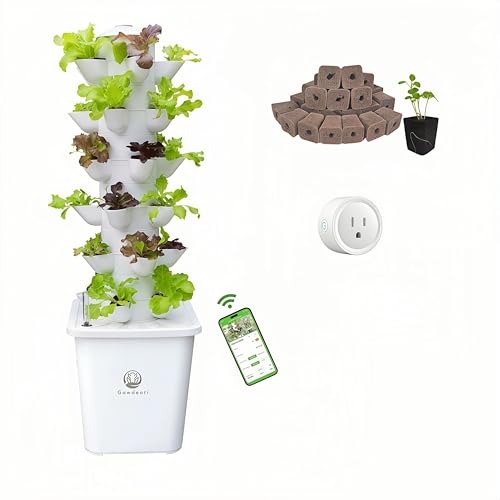 Hydroponics Growing System Kit,30-Plants Indoor Outdoor Vertical Hydroponics Garden System ，Hydroponic Tower，Smart Hydroponics System,Gardening Gift