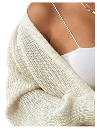 SHENHE Women's Cardigan Sweater Casual Button Down Long Sleeve V Neck Knitwear Cardigan Top3