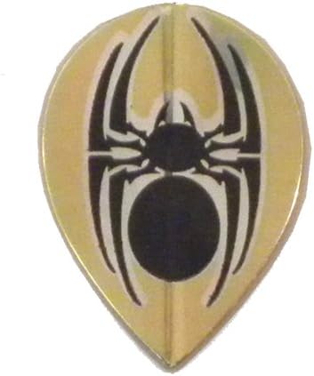 25 Sets #3633 AmeriThon Gold/Black Metallic Tribal Spider Dart Flights