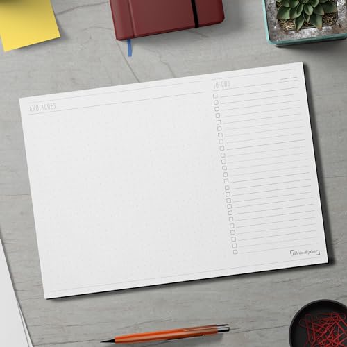 Bloco Anotações e Checklist tamanho A4