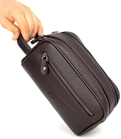 DERİ,SE club 1993 ERKEK KOZMETİK, KİŞİSEL BAKIM, SEYAHAT, PORTFÖY, EL VE TIRAŞ ÇANTASI (KAHVERENGİ) - Görsel 5