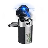 Diseño elegante: el exterior del cenicero es suave y cómodo, con un elegante diseño tallado, rejillas de ventilación y ranuras contra incendios incorporadas, que pueden hacer frente fácilmente a los problemas de extinción de incendios.