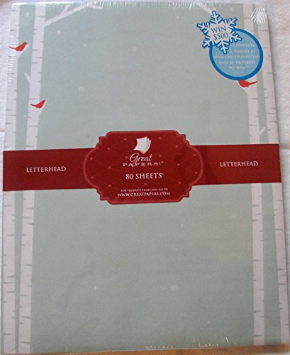 Birch Tree Silhouette Holiday Paper - 80 Sheets