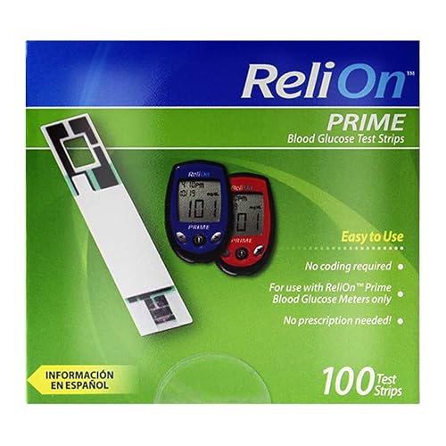 Prime 100 Count Test Strips No Coding Required - Accurate Monitoring - Care - for Use with Prime Meters