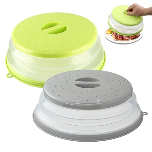 2 Stück Mikrowellen Abdeckung Faltbar, Mikrowellenhaube 27cm, Fertiggerichte für Mikrowelle, Multifunk Abdeckhaube Mikrowelle, Spritzschutz Mikrowelle, für Obst Gemüse Gemüse und Mikrowelle 2 Stück Mikrowellen Abdeckung Faltbar, Mikrowellenhaube 27cm, Fertiggerichte für Mikrowelle, Multifunk Abdeckhaube Mikrowelle, Spritzschutz Mikrowelle, für Obst Gemüse Gemüse und Mikrowelle