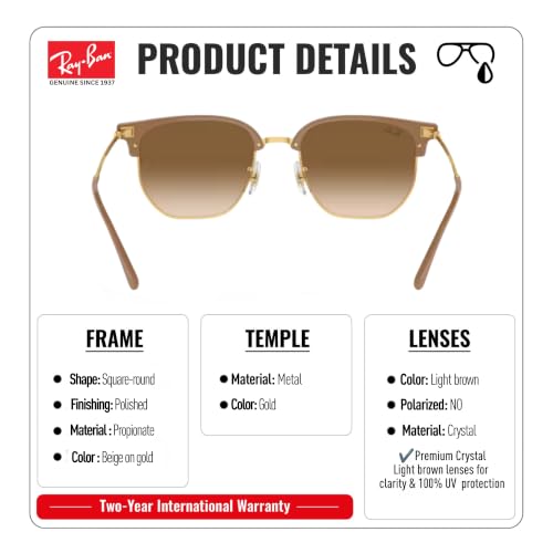 Image of Ray-Ban RB4416 NEW CLUBMASTER Squar Shape Sunglasses with Official Kit