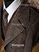 Wangyue Coffee Brown Fall Overcoat Herringbone Tweed Trench Coats for Men Big and Tall Fashion Overcoats Coffee Brown Men's Pea Coats 3XL