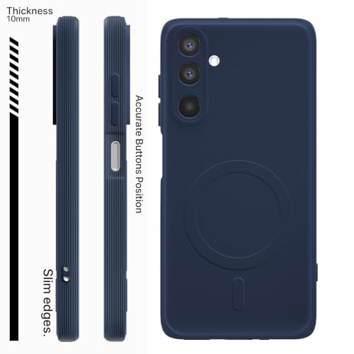 Image of Pikkme Back Cover for Samsung Galaxy M47 5G Soft Matte Silicone Mag-Safe Design (Mag-Safe Not Support) Camera Protection | Slim Fit Bumper Cover (Blue)