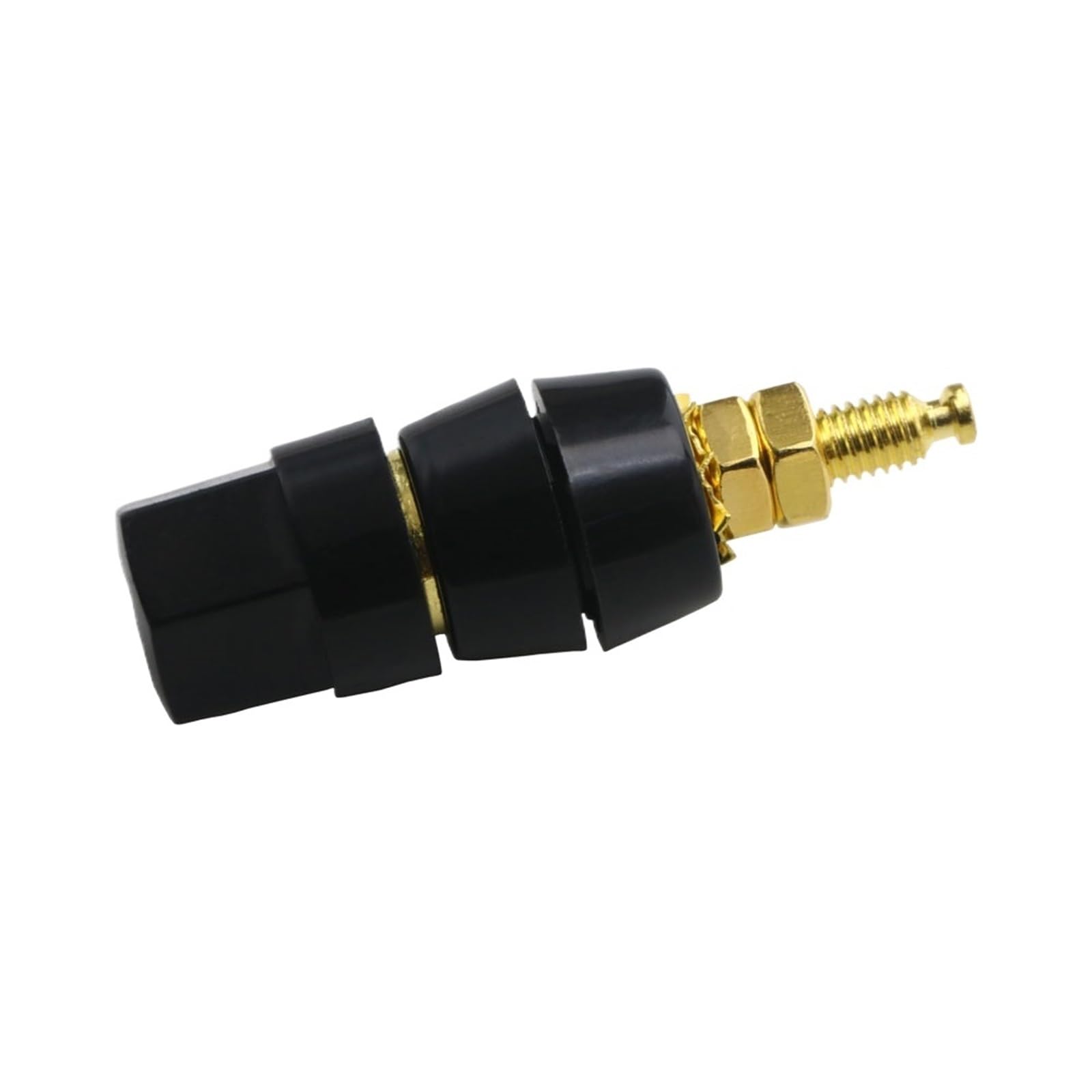 1/5/10 Uds terminales Rojo Negro amplificador de conector Terminal vinculante Post conector adaptador de altavoz Banana(Black,10PCS)