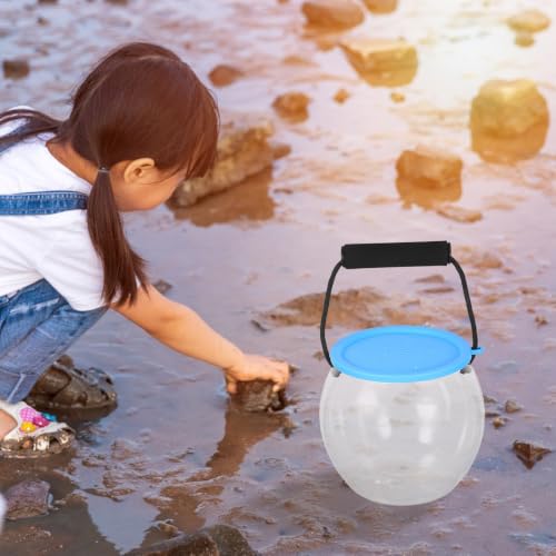 Acuario portátil transparente de plástico resistente para micro paisaje y excursiones 7