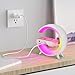 DEECOZY Mini Wireless Charger Atmosphere Lamp, Bluetooth Speaker LED Table Lamp, 10 Lights Mode Dimmable Night Light Bedside Lamp Alarm Clock with Music for Christmas Birthday Valentines Day Gifts