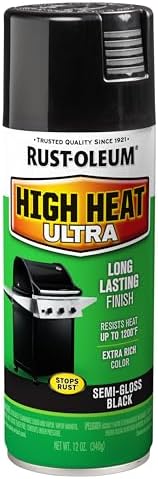 Rust-Oleum Paint 241169 High Heat Ultra Enamel Spray, Black, 12-Ounce, 12 Ounce (Pack of 1)