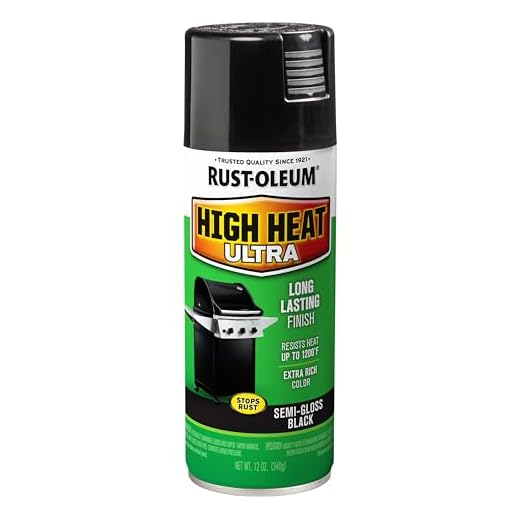 Rust-Oleum Paint 241169 High Heat Ultra Enamel Spray, Black, 12-Ounce, 12 Ounce (Pack of 1)