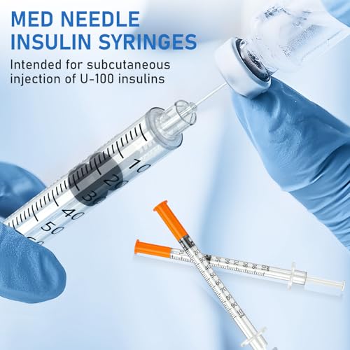 insulin syringe with needle 1cc 30g 51634 8mm - pack of 100 pcs