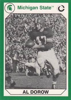 Autograph Warehouse 101351 Al Dorow Football Card Michigan State 1990 Collegiate Collection No. 61
