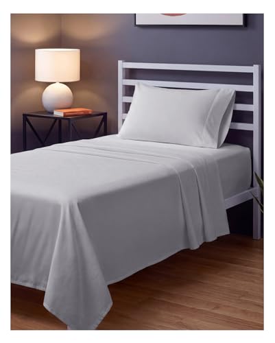 Image of Sleepy Town Twin XL Size Bed Sheets - 3 Piece - Twin XL Sheet Set - Extra Soft, Comfy & Cooling - Easy Care - Shrinkage, Wrinkle & Fade Free - Brushed Microfiber - Deep Pocket Bed Sheets (Light Grey)