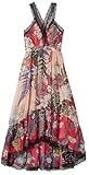 Hoch und niedrig Just Cavalli Damen Womens New Zeland Print Maxi Dress Kleid, Hot Pink Variant, 72