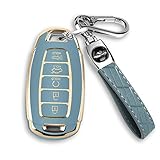 MILD EAST For Hyundai Palisade Elantra Key fob Cover Case with Keychain for Smart 5 Buttons Hyundai TPU Protector Keyless Remote Holder
