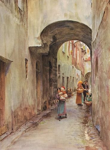 Affiches et gravures une ruelle à Noli Walter Tyndale : peinture moderne décoration salon 60x90
