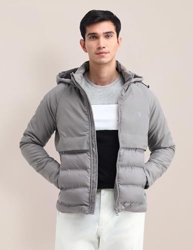 Image of Solid Hooded Puffer Jacket
