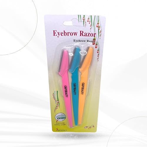 G&P BEAUTY Precision Face & Eyebrow Dermaplaning Kit - 3 Exfoliating Razors with Precision Covers for Women, ideal Gift.