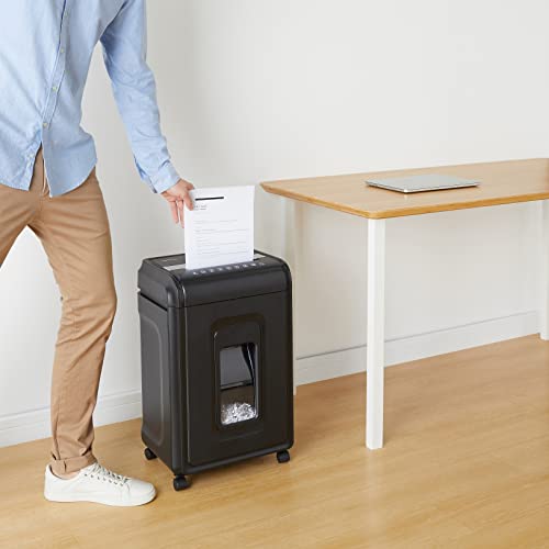 Image of Amazon Basics 18 Sheet Micro Cut Paper, CD, and Credit Card Shredder, Black
