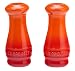 Le Creuset Stoneware Salt and Pepper Shakers, Flame