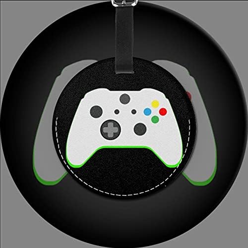 Luggage Tag Gamer Controller Video Games, Pu Leather Bag Travel Suitcases Id Identifier Baggage Label for Women Men Boys Girls 2 Luggage Tag Gamer Controller Video Games, Pu Leather Bag Travel Suitcases Id Identifier Baggage Label for Women Men Boys Girls