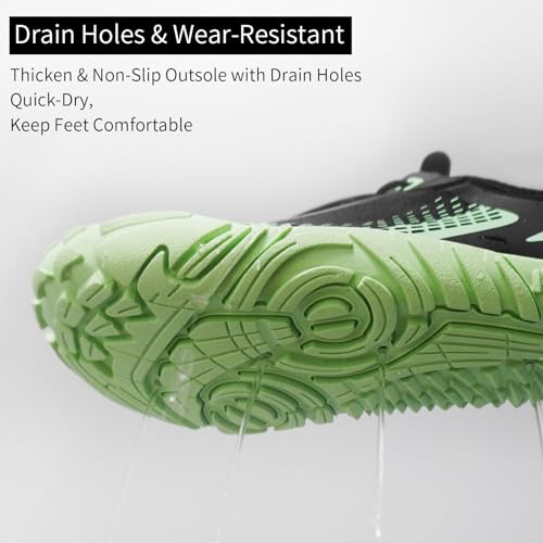 Image of Queday Water Shoes for Women Men Quick Dry Barefoot Shoes Athletic Lightweight Sports Aqua Socks Outdoor Swim Fishing Hiking Diving Surf Walking Kayaking