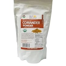 Buy Wellness Coriander powder, Organic, 100% pure Indian Dhania Powder Fresh Ground Coriander Certified Organic, 1 lb bag