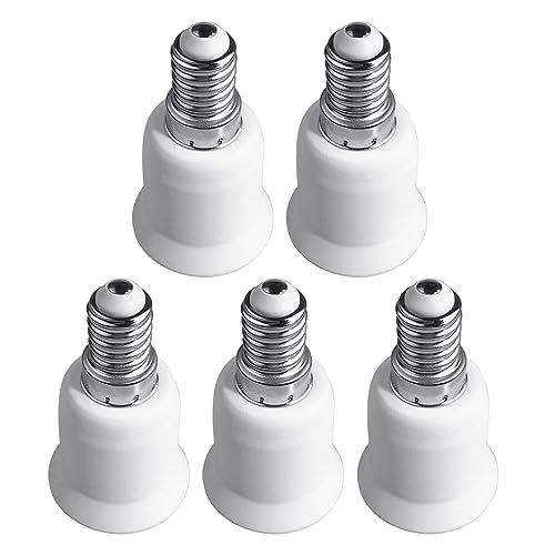 E14~E27ソケットコンバーター ねじ込み式ランプホルダー ランプベースアダプター LED電球と白熱電球ランプソケットアダプター用 5個