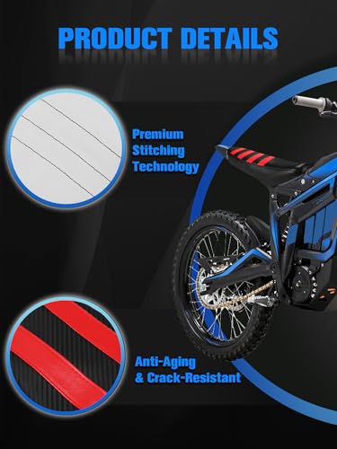 Image of Dirt Bike Seat Cover for Talaria Sting MX3 /R MX4 MX5 /PRO Electric Bike Red,High Elastic Leather