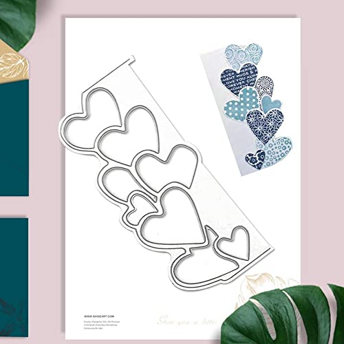 TAOYUN Heart Border Metal Cutting Dies Die Cuts Mold Hollow Frame Decoration Scrapbook Mould Stencils for DIY Scrapbooking Photo Decorative Embossing Paper Card Making