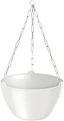 Kit Vaso Cuia Cachepo Elegance Suspenso Para Samambaia e Planta Pendente + Corrente 44cm